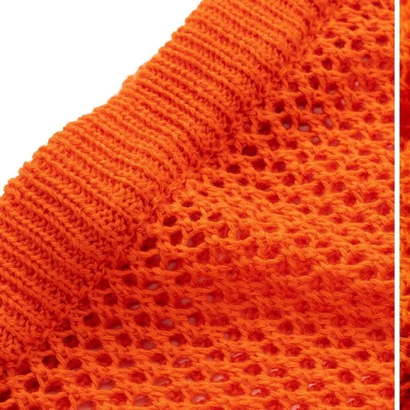 BRAND NEW Orange Knit Maxi Skirt - Picture 3 of 5